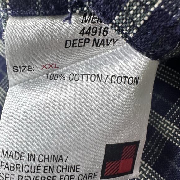 Woolrich Elite Series Tactical 2XL shirt blue check plaid long sleeve - Picture 9 of 13